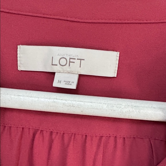 LOFT Deep Coral / Dark Mauve Women's Blouse - Picture 2 of 4